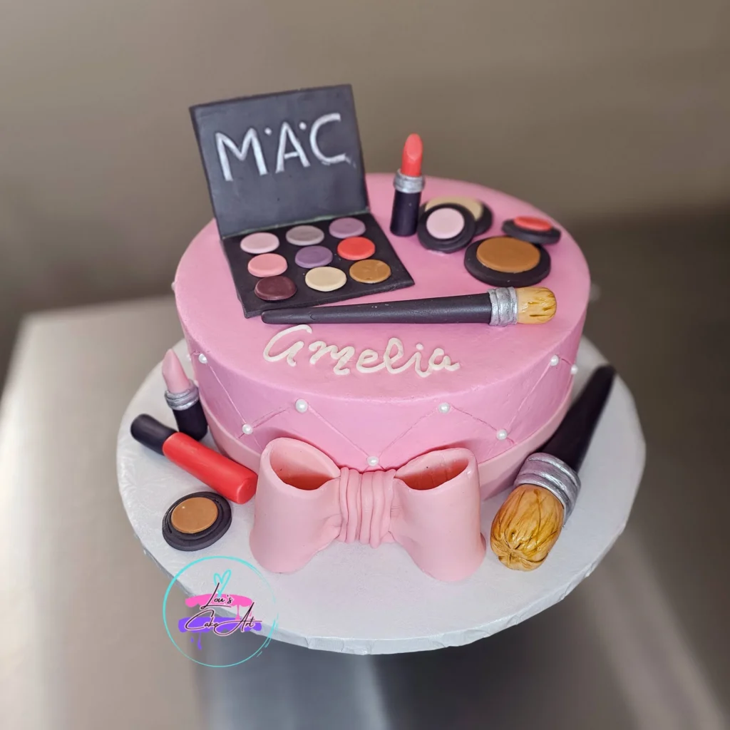 make up themed custom cake